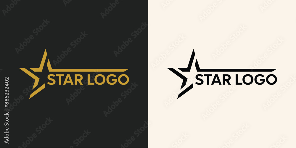 Obraz premium Luxury Gold Star logo designs template, Elegant Star logo designs, Fast star logo designs concept