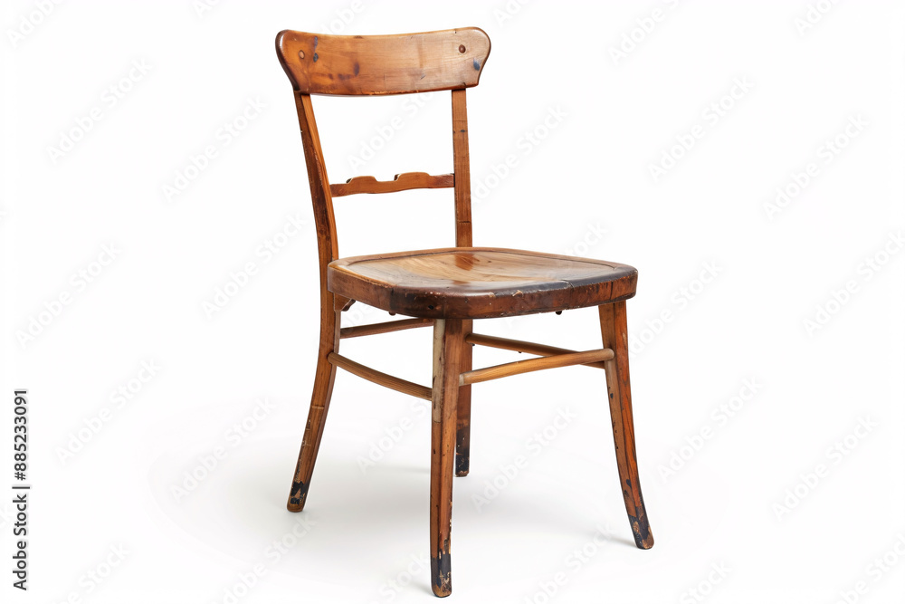a wooden chair with a white background a wooden chair with a white background
