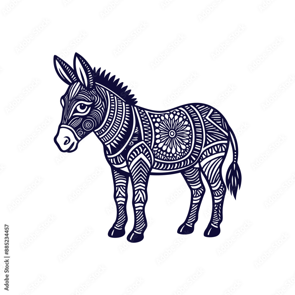 donkey silhouettes Clip art isolated vector illustration on a white background donkey silhouettes Clip art isolated vector illustration on a white background