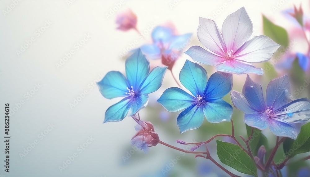 Transparent summer blue flower background Transparent summer blue flower background