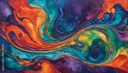 Stunning illustration of a masterpiece in an abstract artwork generative AI illustration