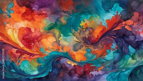 Stunning illustration of a masterpiece in an abstract artwork generative AI illustration