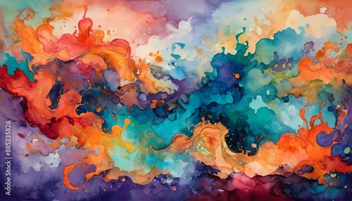 Stunning illustration of a masterpiece in an abstract artwork generative AI illustration