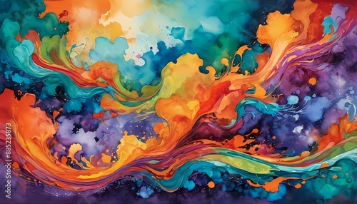 Stunning illustration of a masterpiece in an abstract artwork generative AI illustration