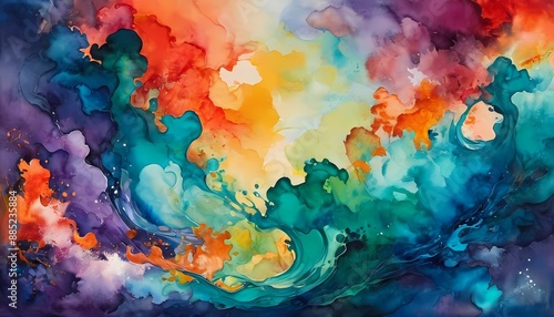 Stunning illustration of a masterpiece in an abstract artwork generative AI illustration