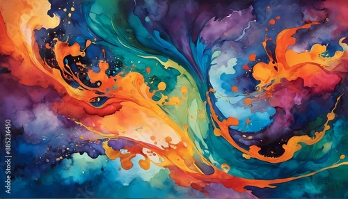 Stunning illustration of a masterpiece in an abstract artwork generative AI illustration