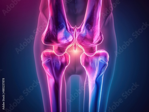 Human Knee Anatomy Illustration, Medical Illustration, 3D Rendering, Human Body, Skeletal System, Joint Anatomy, Knee Pain, Knee Joint, Orthopedics, Anatomy Diagram, Medical Image, Healthcare, Human