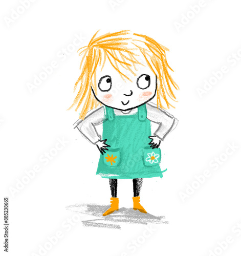 Little girl book illustration