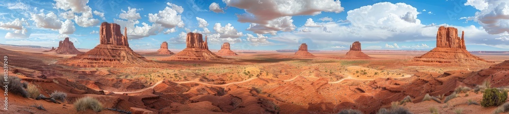 Monument Valley Landscape Under a Blue Sky Monument Valley Landscape Under a Blue Sky
