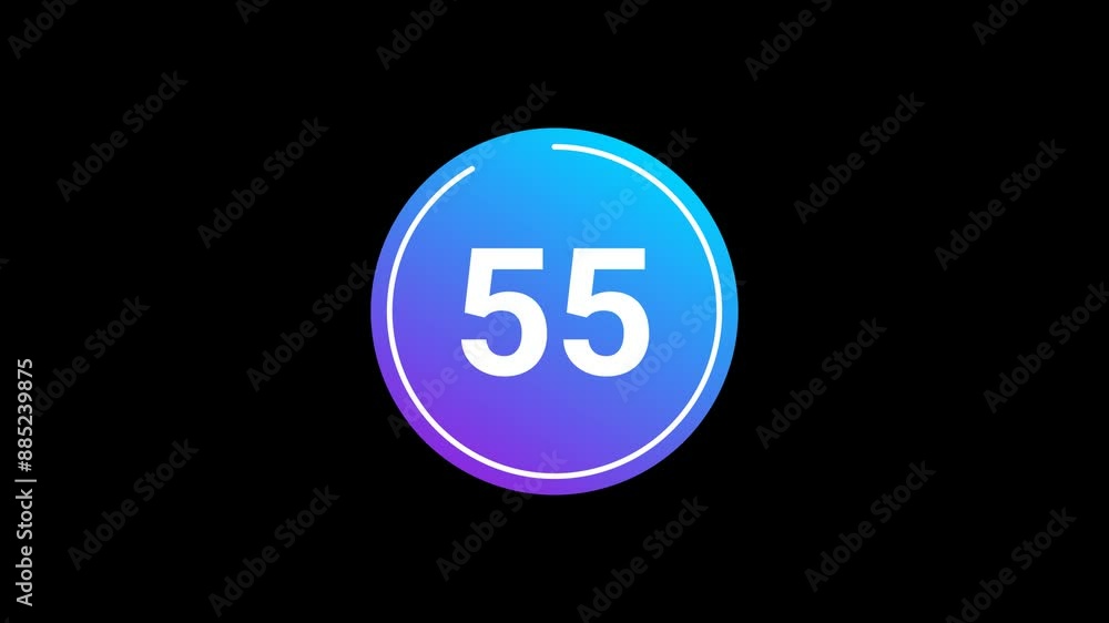 60 Second Countdown timer Animation 60 Second Countdown timer Animation