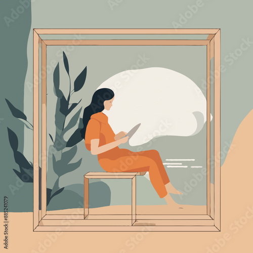 Selbstbewusste Geschäftsfrau arbeitet zielstrebig an ihrem Tablet im modernen Büro. Inspirierendes Bild für Frauen in Führungspositionen und Start-ups. Perfekt für Porträts und Business-Konzepte.