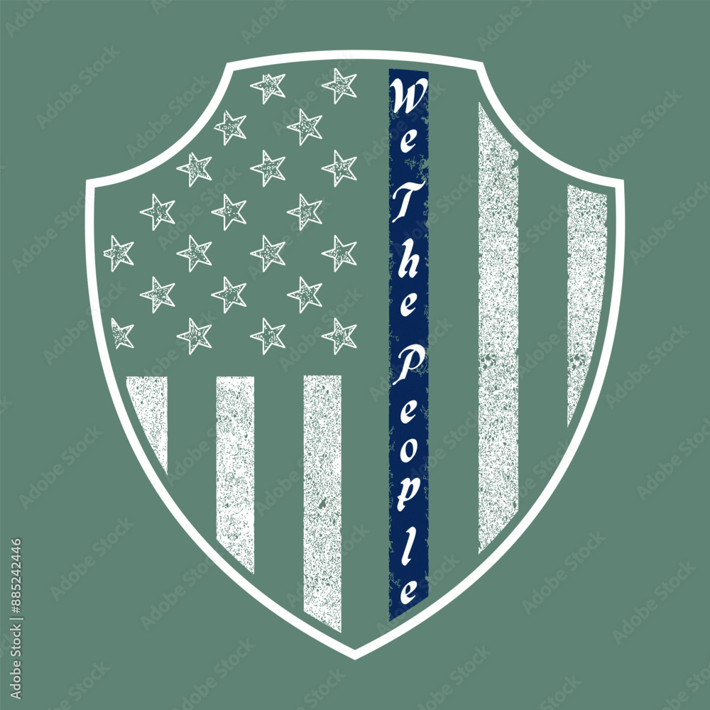 Fotografie We The People, American flag, Second Amendment, constitution day design