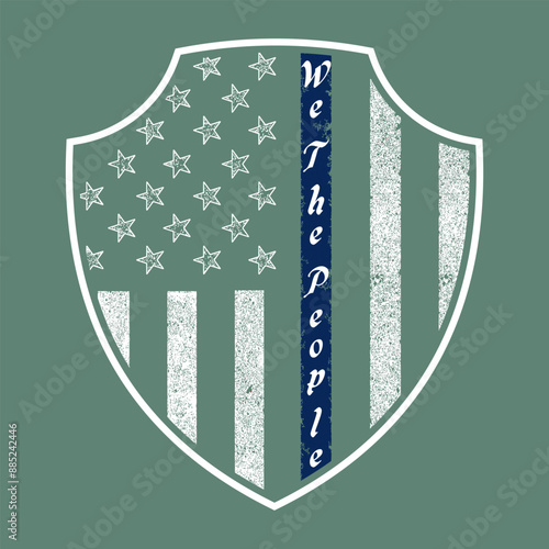 We The People, American flag, Second Amendment, constitution day design