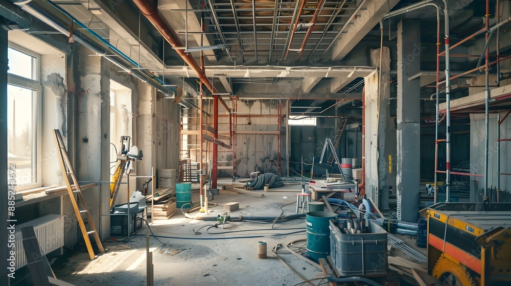 Installation of engineering systems in a building picture Installation of engineering systems in a building picture