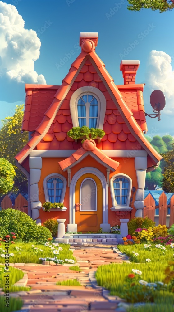Obraz premium cartoon house.