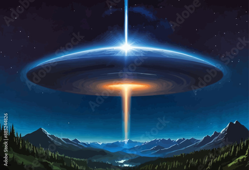 UFO Sighting Over Majestic Mountains