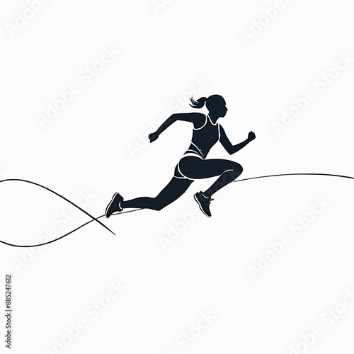 Running Woman Silhouette