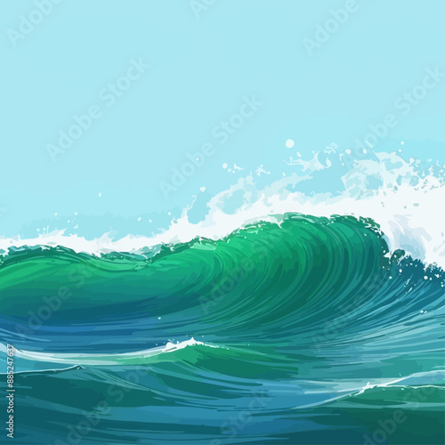 Rising Wave in Ocean