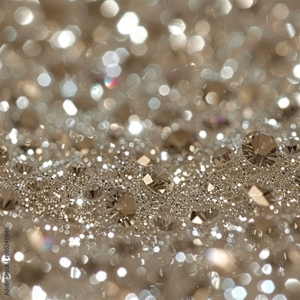 Soft dreamy background with a luxurious shimmering silver glitter surface, beautifully diffused lights creating a bokeh effect Soft dreamy background with a luxurious shimmering silver glitter surface, beautifully diffused lights creating a bokeh effect