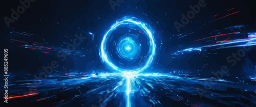 Glowing Vortex in Space