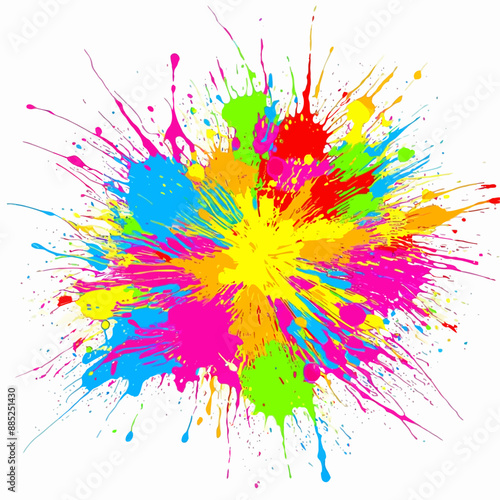 Colorful splatter art