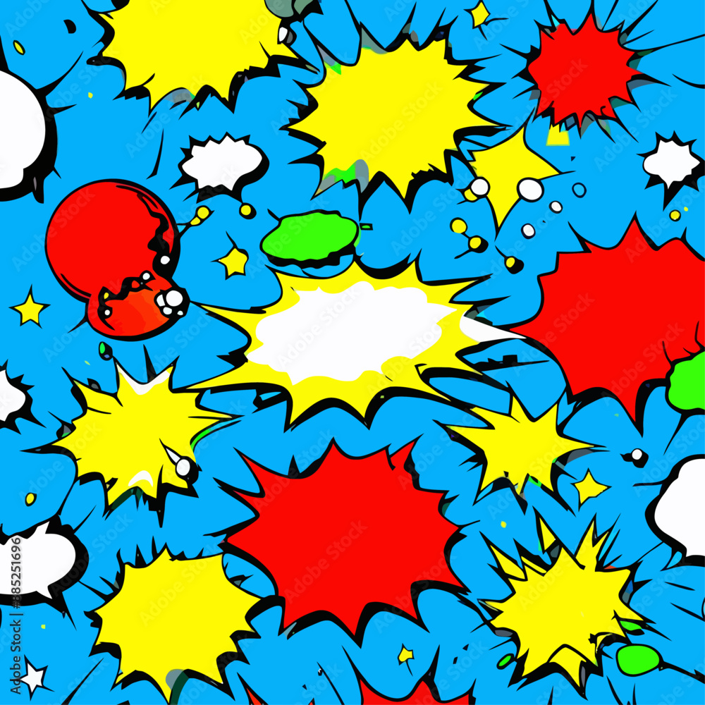 Colorful Explosion of Speech Bubbles Colorful Explosion of Speech Bubbles