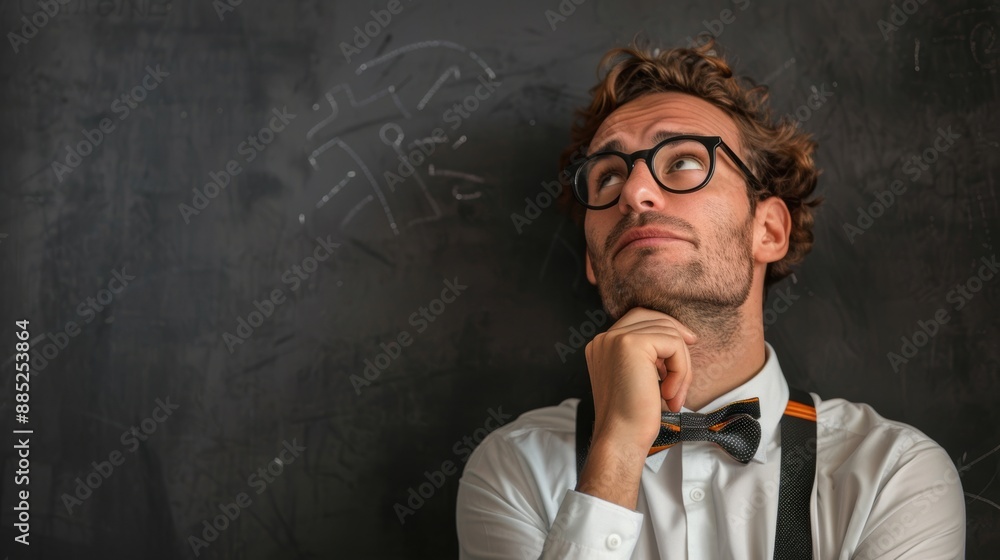 Businessman deep in his thoughts Businessman deep in his thoughts