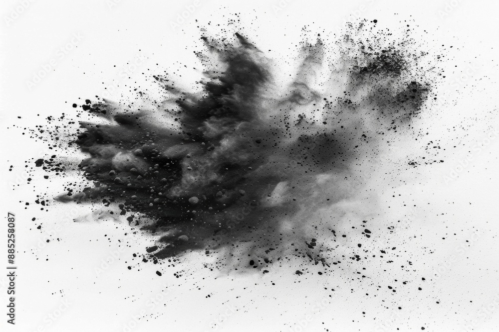 Explosive black powder burst with dynamic particles Explosive black powder burst with dynamic particles