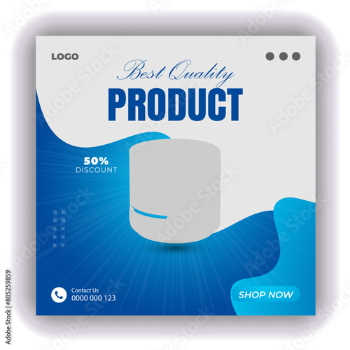 Brand Headphone Product sale and social media post and design template