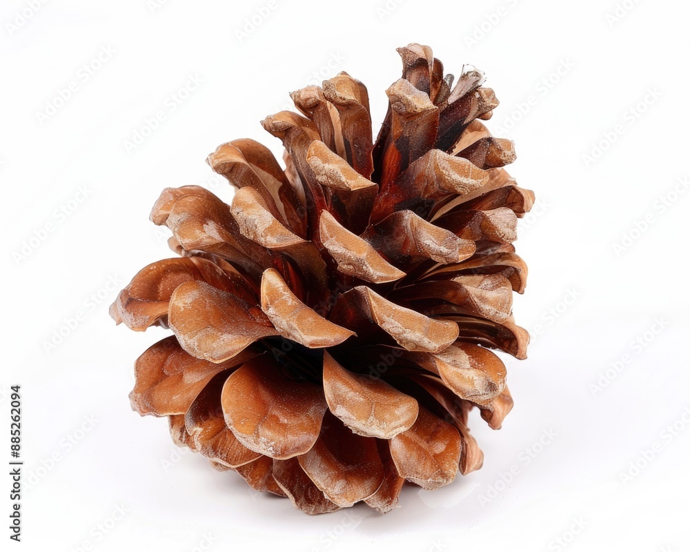 Pine Cone on White Background. Brown Cedar Cone Isolated for Christmas Nature Design Pine Cone on White Background. Brown Cedar Cone Isolated for Christmas Nature Design