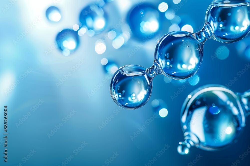 Serene blue water bubble abstract background Serene blue water bubble abstract background