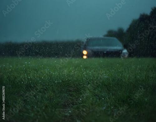 car in the field