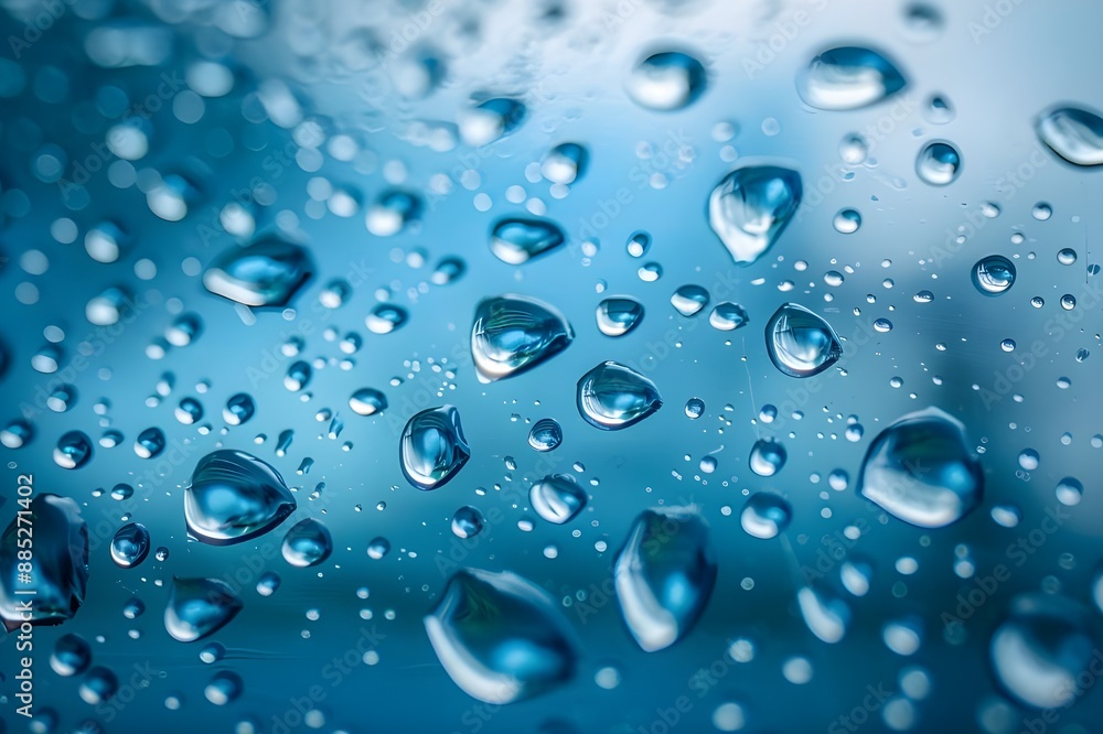 This is an emotional close-up photo of raindrops forming on a window on a rainy day during the rainy season. This is an emotional close-up photo of raindrops forming on a window on a rainy day during the rainy season.