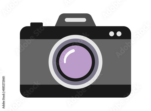 Camera icon. Photo camera in flat style. Camera icon Vector illustration. Photo camera of rounded square shape.