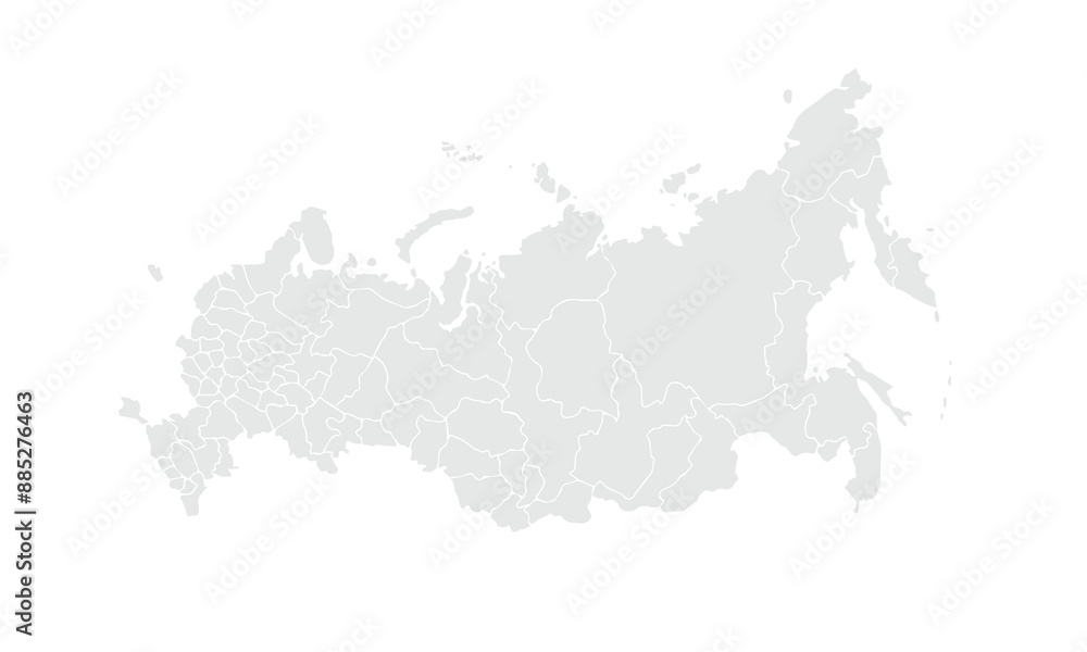 Fototapeta premium Russia map illustration,isolated on white background for website layouts,background,education, precise,customizable,Travel worldwide,map silhouette backdrop,earth geography, political,reports.
