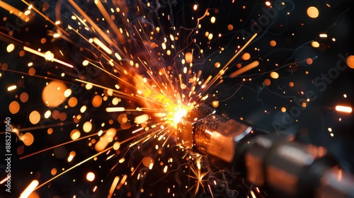 sparks from a grinder