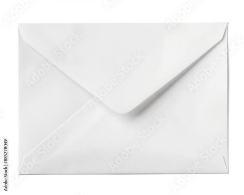 Letter Blank. White Postal Envelope Isolated with Open Communication Concept