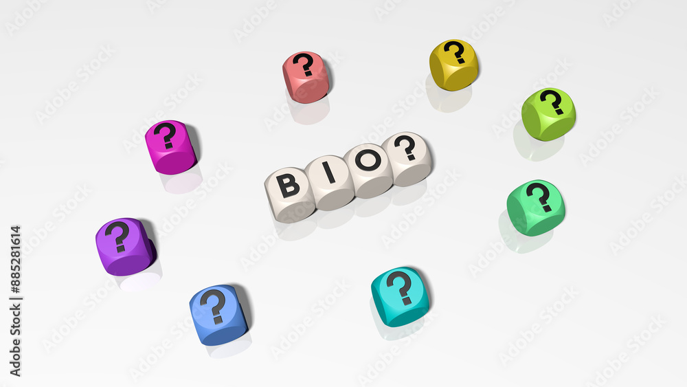 Buchstabenwürfel bilden das Wort Bio Buchstabenwürfel bilden das Wort Bio