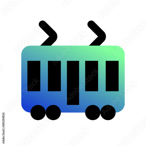 Editable tram vector icon. Vehicles, transportation, travel. Part of a big icon set family. Perfect for web and app interfaces, presentations, infographics, etc