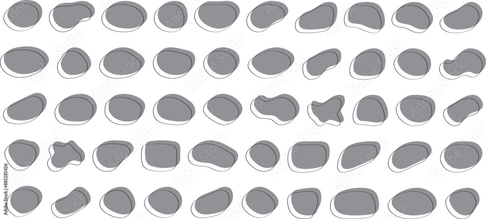 かわいい抽象的な流体シェイプの楕円フレーム ベクター 白黒 グレー Set of cute abstract shapes.Vector loose frame.Abstract Wave on Background. Vector Illustration. かわいい抽象的な流体シェイプの楕円フレーム ベクター 白黒 グレー Set of cute abstract shapes.Vector loose frame.Abstract Wave on Background. Vector Illustration.