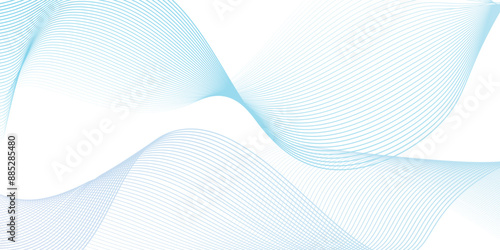 Abstract blue purple gradient flowing wave lines on white background. Modern colorful wavy lines pattern design element. Suit for poster, website, banner, presentation, cover, brochure, flyer, header