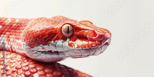 Snake Poster design, realistic, HD, copy space right - generative ai