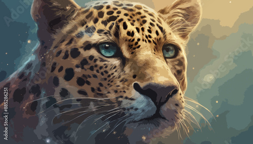 Ein Leopard in Nahaufnahme. 