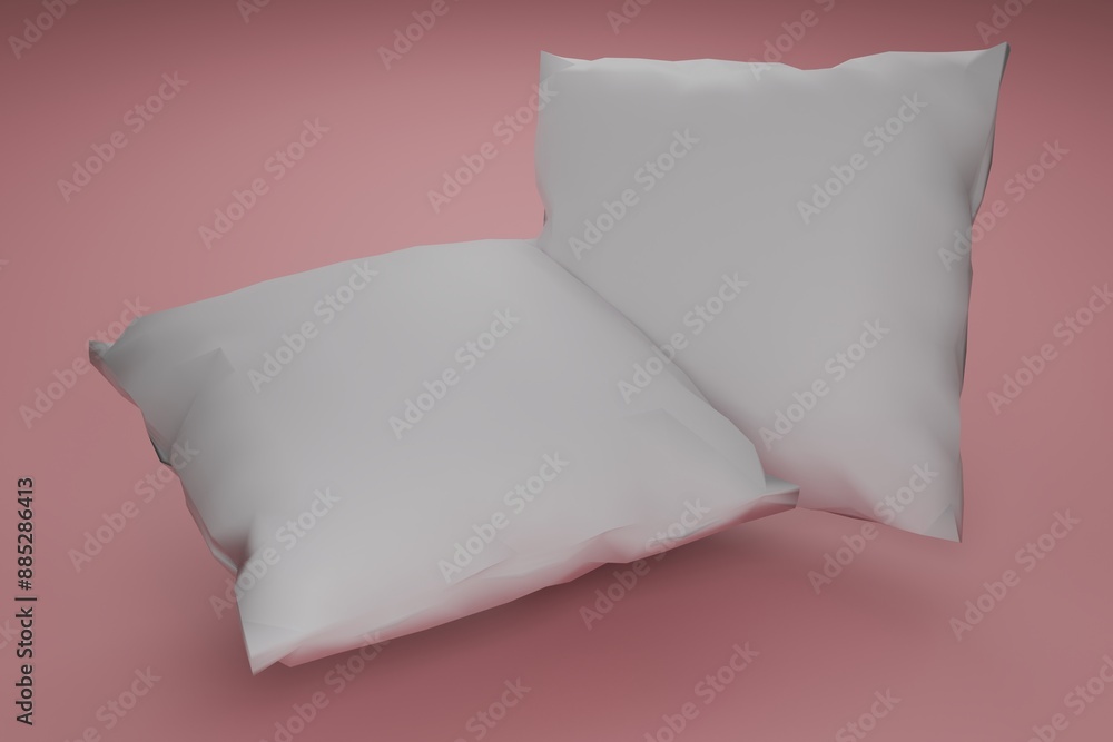 Mock up of a white pillow - 3d rendering Mock up of a white pillow - 3d rendering