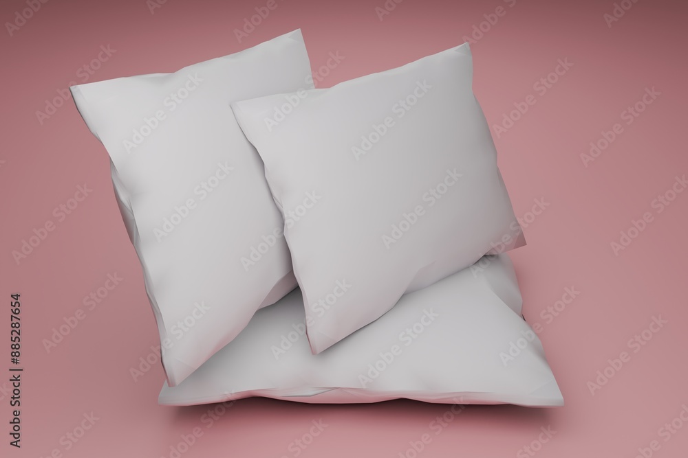 Mock up of a white pillow - 3d rendering Mock up of a white pillow - 3d rendering