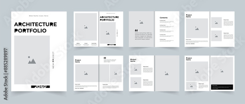 Architecture Portfolio template or interior portfolio design template