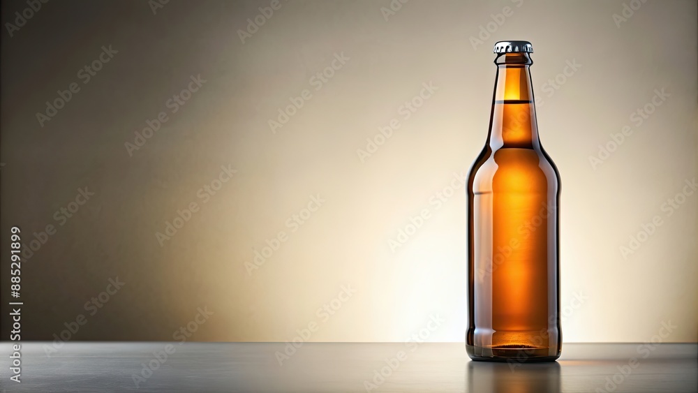 Bare beer bottle with no label, , empty, beverage, alcohol, glass, isolated, no branding, blank, unlabeled, object Bare beer bottle with no label, , empty, beverage, alcohol, glass, isolated, no branding, blank, unlabeled, object