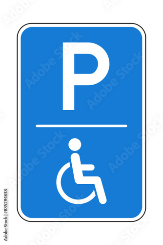 Behinderten Parkplatz Vektor Schild