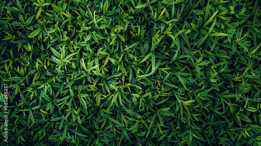 From a drone, aerial view. Green grass texture background.