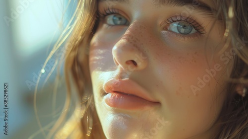 A how-to makeup video filmed in a minimalist, clean space